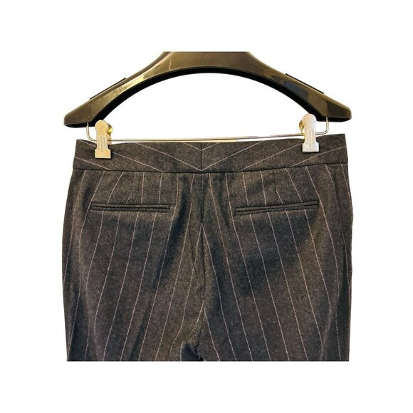 Theory Wool Trousers Gray Purple Stripes Strait Cut Size 6 - Picture 5 of 10